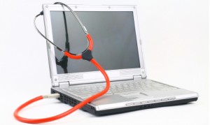 En PC og et stetoskop
