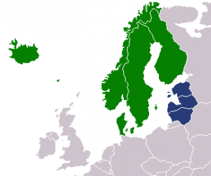 Map of Nordic countries